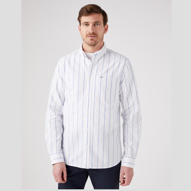 WRANGLER BUTTON DOWN SHIRT MĘSKA KOSZULA MATERIAŁOWA W PASKI W5B1BMX12 112320844