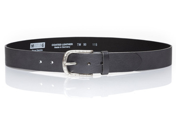 ZESTAW PREZENTOWY MUSTANG - SKÓRZANY PORTFEL I PASEK MĘSKI BLACK