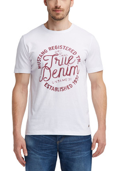 MUSTANG T SHIRT WORDING TEE GENERAL WHITE 1006388 2045 