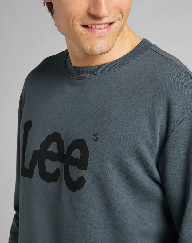 LEE BASIC CREW LOGO SWS DARK SLATE L80XTJTG 112140882