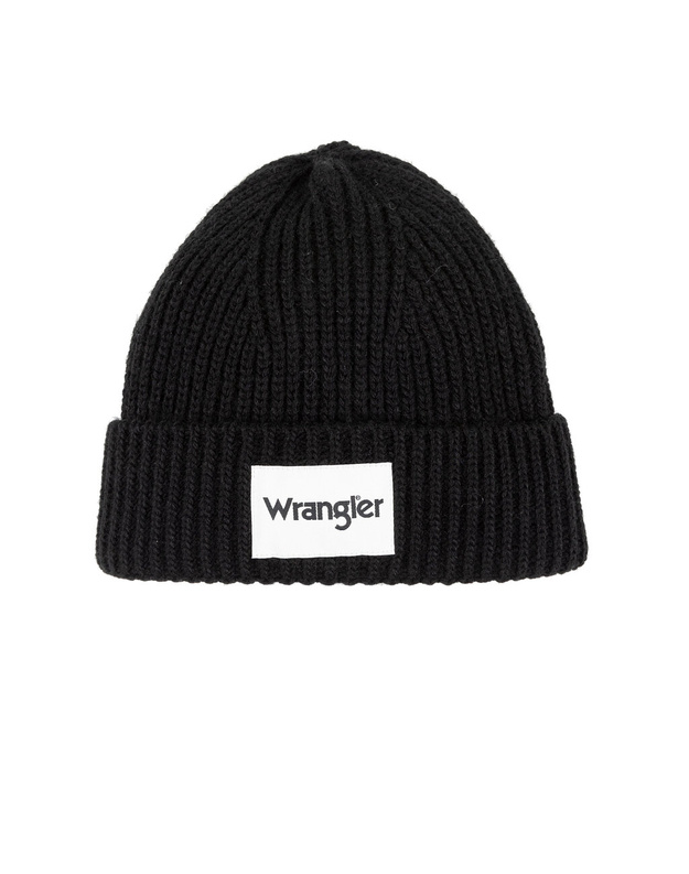 WRANGLER RIB BEANIE MĘSKA CZAPKA ZIMOWA CIEPŁA BLACK 112344026 W0L1011936
