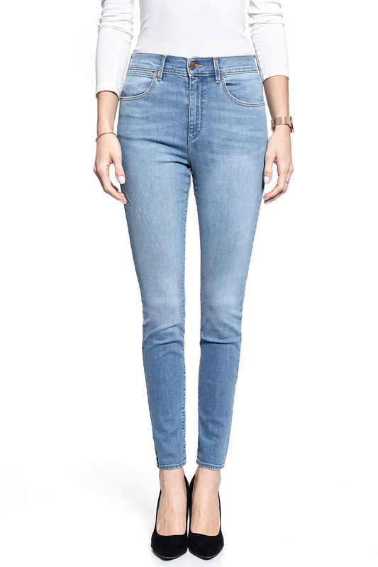 SPODNIE DAMSKIE WRANGLER SKINNY HIGH RISE STAYIN' LIGHT W27HJM96D 112128089