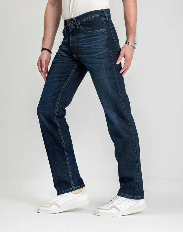 Męskie Spodnie Jeansowe Wrangler Regular Fit Blackened Indigo 112352956