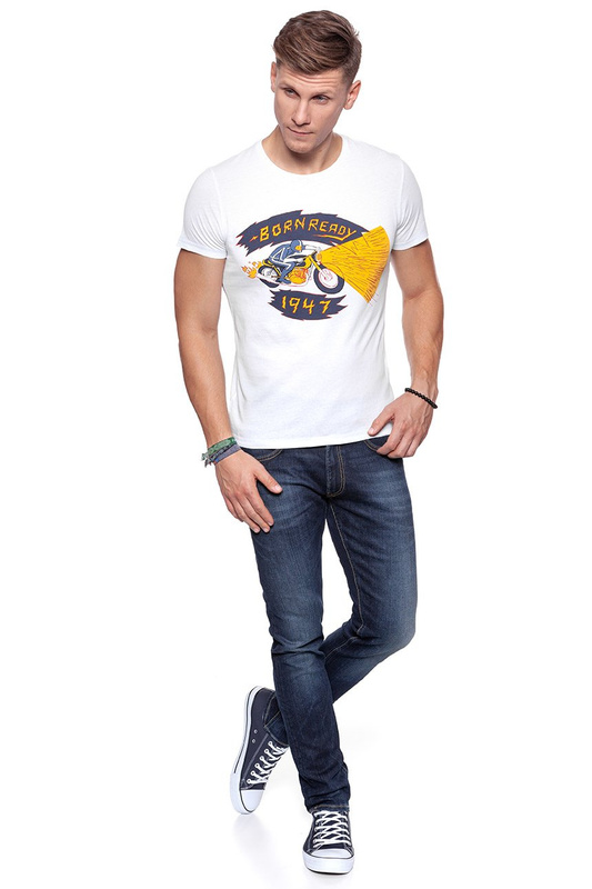 MĘSKA KOSZULKA WRANGLER S/S/ EMO GRAPHIC TEE WHITE W7A60EN12