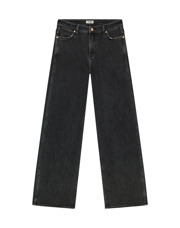 DAMSKIE SPODNIE WRANGLER LOOSE STRAIGHT BLACK SAND 112371182