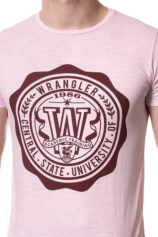 KOSZULKA WRANGLER OVERDYE TEE PEPPA PINK W7B36EBU6 112131461