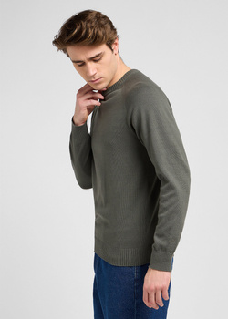 MESKI SWETER LEE CLEAN RAGLAN SWEATER OLIVE GRAY 112370537