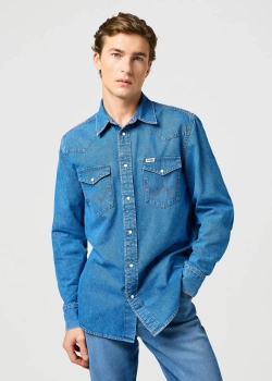 WRANGLER MĘSKA KOSZULA JEANSOWA WRANGLER WESTERN SHIRT COOL MEDIUM 112362373