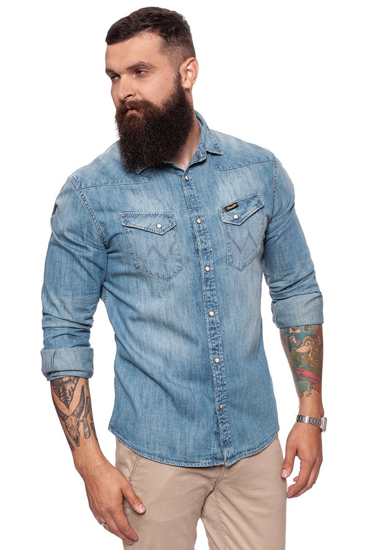 WRANGLER L/S WESTERN SHIRT SUPER BLEACH W5779O65E