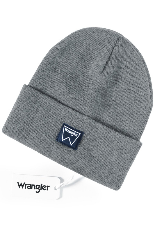MĘSKA CZAPKA ZIMOWA WRANGLER BASIC BEANIE MID GREY MEL W0M03UH37 112125644