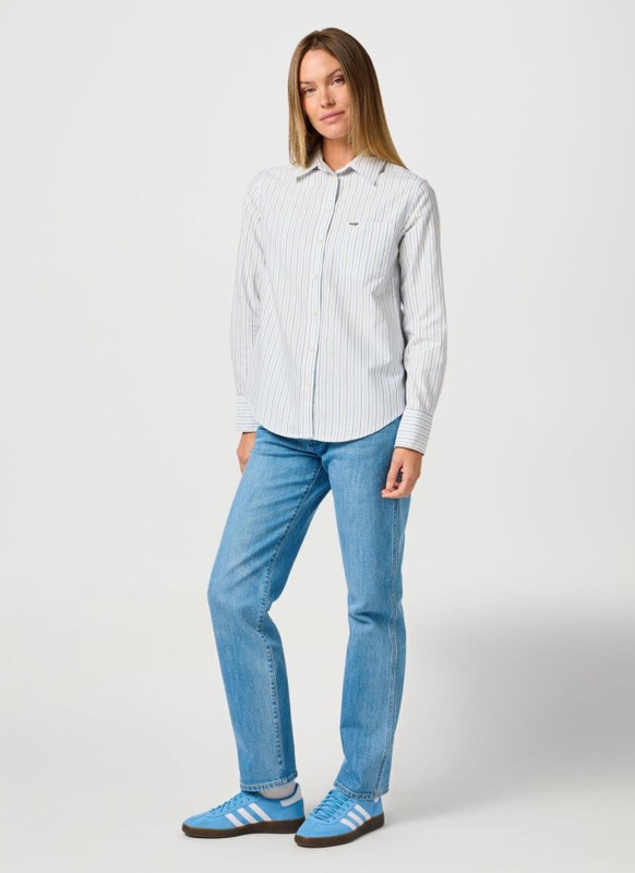 DAMSKA KOSZULA WRANGLER 1 PKT SHIRT NIAGARA MIST 112362596