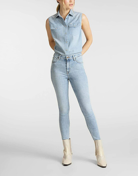LEE IVY SUPER SKINNY HIGH DAMSKIE SPODNIE JEANSOWE JEANSY BLEACHED JESS L32EMFBL 112107414
