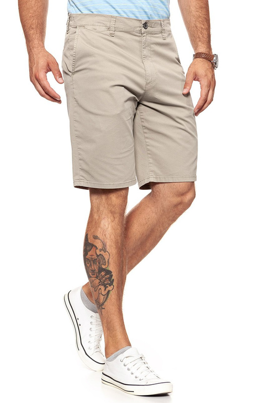 SPODENKI MĘSKIE WRANGLER CHINO SHORT CAMEL W14AKM175 112126559