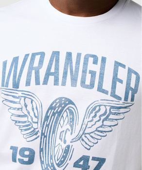 MESKA KOSZULKA WRANGLER AMERICANA TEE WORN WHITE 112371475