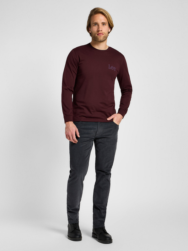 LEE MĘSKA KOSZULKA LONGSLEEVE LEE LS MED WOBLLY VELVET BEET 112355593