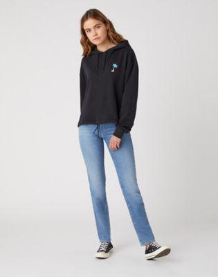 DAMSKA BLUZA WRANGLER DRAWCORD HOODIE FADED BLACK W6Q7-HA-XV6 112130841
