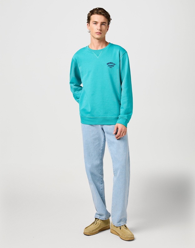 WRANGLER MĘSKA BLUZA WRANGLER SMALL LOGO CREW LATIGO BAY 112364095