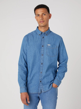 WRANGLER 1 PKT BUTTON DOWN SHIRT MĘSKA KOSZULA JEANSOWA JEANS W5B15K14V 112331175