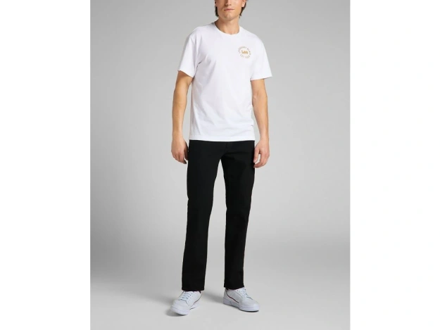 MESKIE SPODNIE LEE REGULAR STRAIGHT BLACK OVERDYE 112140861