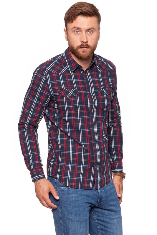 KOSZULA WRANGLER WESTERN SHIRT RED W59734M47 112129831