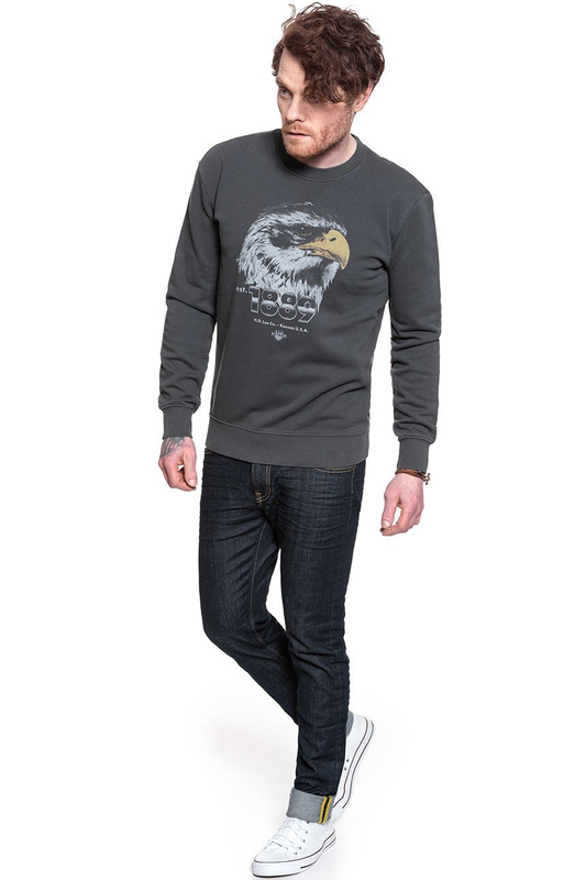 BLUZA LEE EAGLE SWS WASHED BLACK L81CSPON 112121682