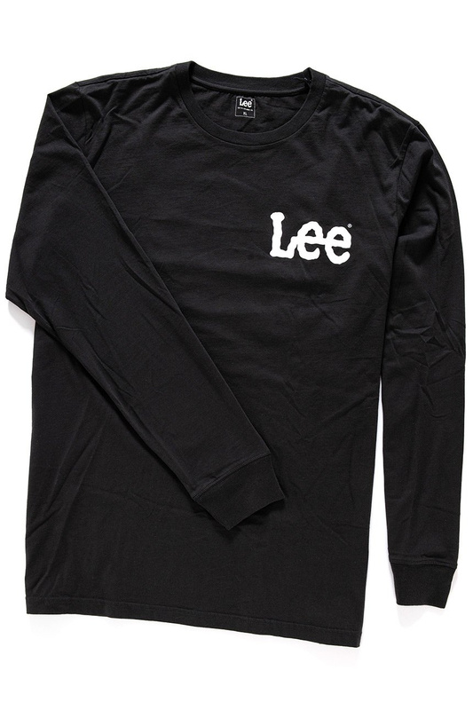 LEE LS LOGO T PITCH BLACK L63NAIEM 112115135
