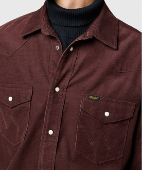 MESKA KOSZULA SZTRUKSOWA WRANGLER WESTERN CORD SHIRT MAHOGANY 112371428