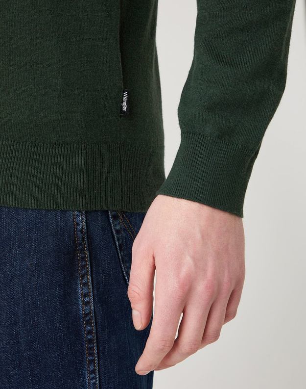 WRANGLER CREW KNIT MĘSKI SWETER KLASYCZNY DEEP FOREST W8A02PG08 112141655
