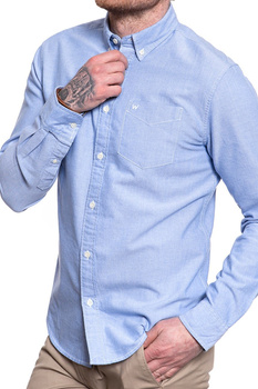 KOSZULA WRANGLER LS 1 PKT BUTTON DOWN CERULEAN BLUE W5A3BMXVT 112130025