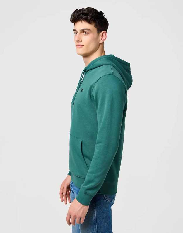 MESKA BLUZA WRANGLER SIGN OFF HOODIE BISTRO GREEN 112371458