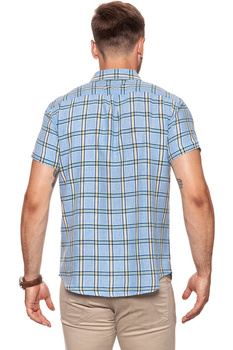 KOSZULA MĘSKA KRÓTKI RĘKAW WRANGLER SS 1PKT SHIRT CERUL W58606EVT 112129493
