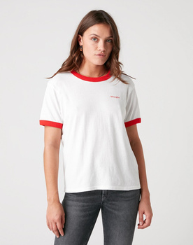 DAMSKA KOSZULKA WRANGLER RELAXED RINGER FLAME RED S W7S0DRR06 112132110