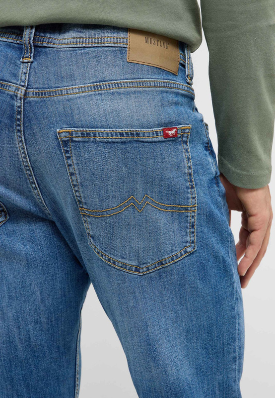 Męskie Spodnie jeansowe Mustang Style Orlando Slim Denim Blue 1016984 5000 623