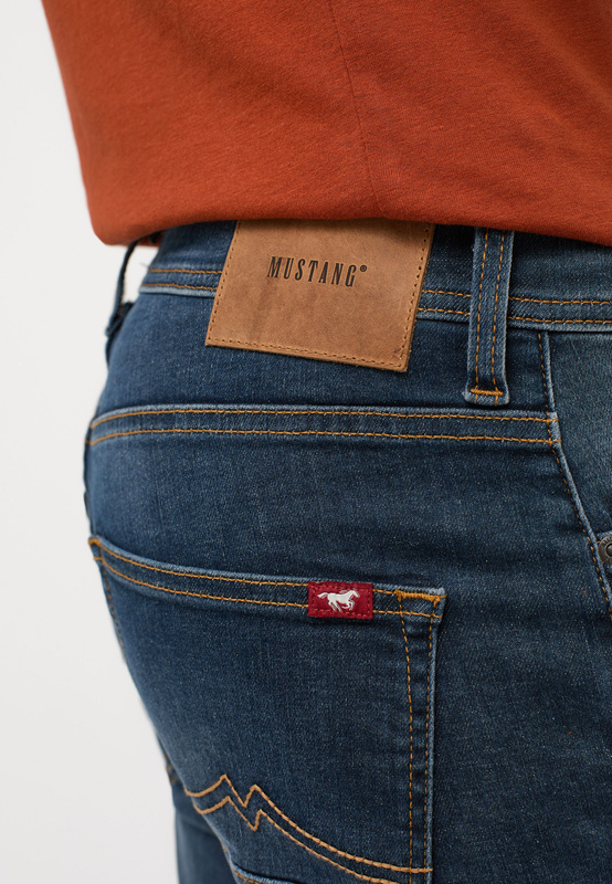 Męskie Spodnie Jeansowe Mustang Style Vegas Slim Denim Blue 1014590 5000 783