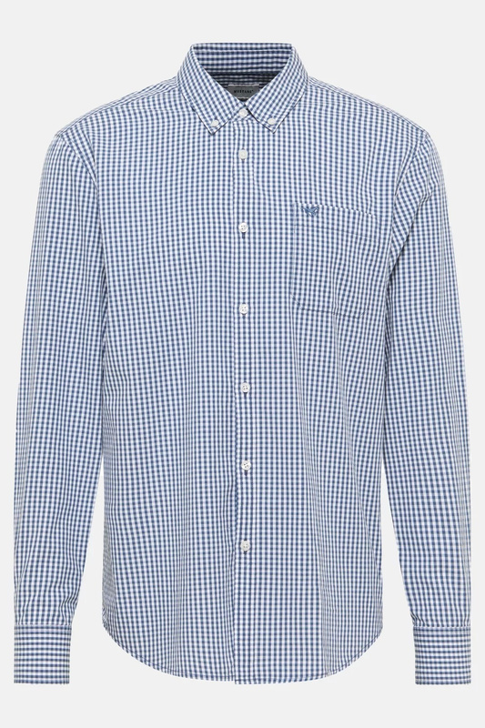 Męska Koszula Mustang Style Chester Gingham Check Middle Blue 1016947 12796