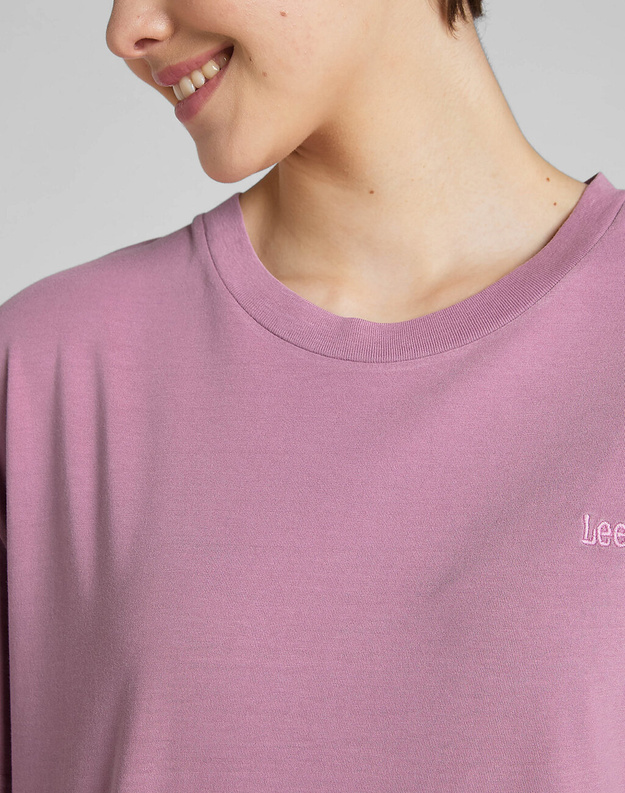 LEE RELAXED CREW TEE DAMSKA KOSZULKI Z NADRUKIEM LOGO NADRUK T-SHIRT PANSY L43ULM63 112322419