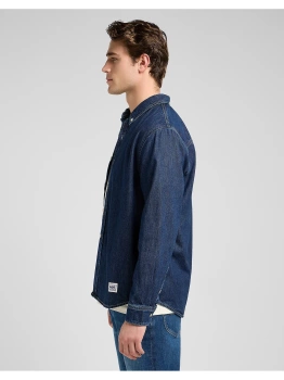 MESKA KOSZULA JEANSOWA  LEE NO POCKET BUTTON DOWN BLUE RIDGE 112370477