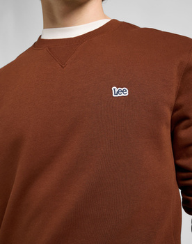 MESKA BLUZA LEE PATCH CREW SWS LUXE BROWN 112371910