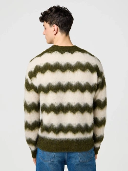 MESKI SWETER WRANGLER STRIPED SWEATER IVY GREEN 112371558