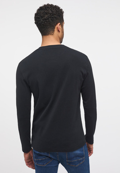 MUSTANG ANTON B MĘSKA KOSZULKA Z DŁUGIM RĘKAWEM LONGSLEEVE BASIC BLACK 1014108 4142