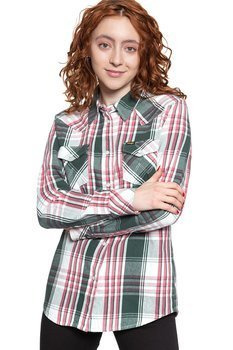 KOSZULA WRANGLER BOYFRIEND WESTERN PINE W5Q1LKG01 112130286
