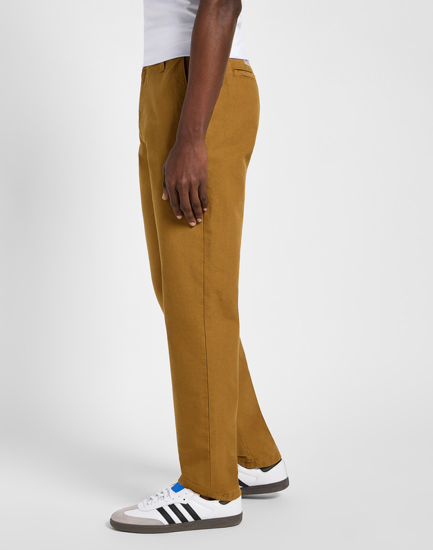 MESKIE SPODNIE MATERIALOWE LEE RELAXED WORKWEAR CHINO GLAZED GINGER 112355784