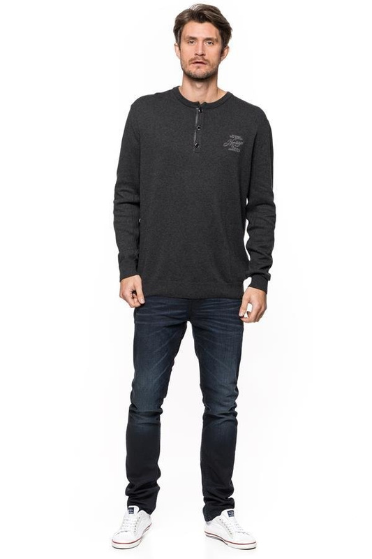 MĘSKI SWETER TOM TAILOR HENLEY WITH RIB DETAILS 3018989.00.10 COL. 2572