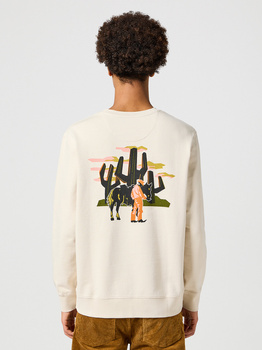 MESKA BLUZA WRANGLER CREWNECK SWEATSHIRT VINTAGE WHITE 112357321