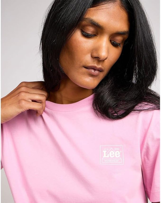 LEE DAMSKA KOSZULKA LEE RELAXED CREW TEE SUGAR LILAC 112350207