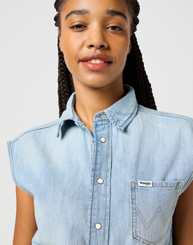 WRANGLER DAMSKI KOMBINEZON JEANSOWE WRANGLER TROUSER JUMPSUIT PALE BLUE WASH 112362713