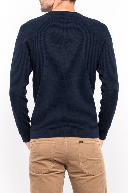 LEE CREW NECK KNIT MĘSKI SWETER KLASYCZNY NIEROZPINANY NIGHT SKY L83DOCSJ 112122332