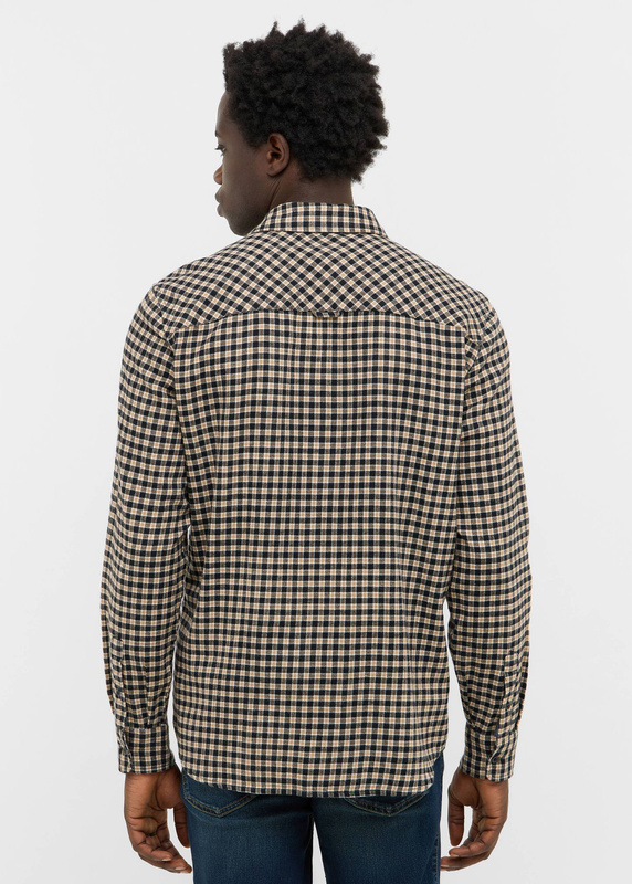 Męska Koszula Mustang Style Eastbridge Brushed Twill Mini Check Black 1016960 12786