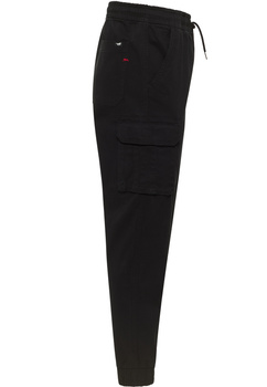 Męskie Spodnie Materiałowe Mustang Style Paris Jogger Cargo Black Beauty 1015896 4185