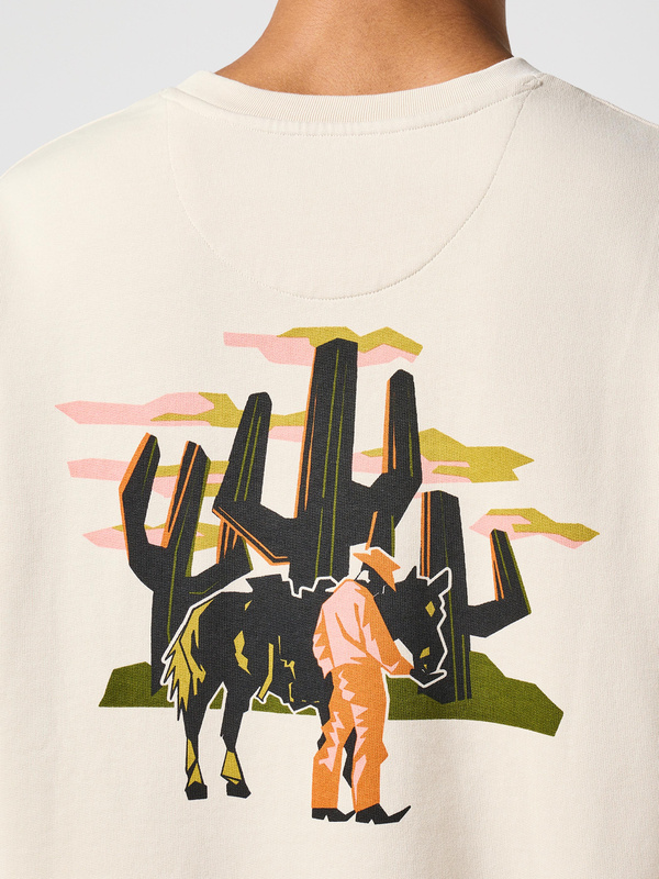 MESKA BLUZA WRANGLER CREWNECK SWEATSHIRT VINTAGE WHITE 112357321